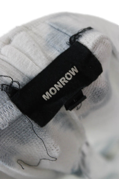 Monrow Unisex White Grunge Sweatpants Size L