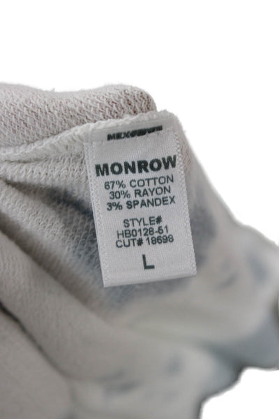 Monrow Unisex White Grunge Sweatpants Size L