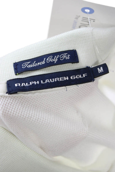 Ralph Lauren Golf Women Collared White Polo Short Sleeve Cotton Blend Size M