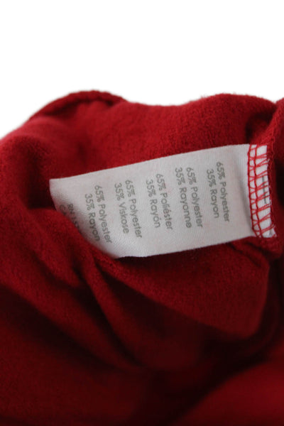 PJ Salvage Womens Long Sleeve Crew Neck Grateful Pajama Sweater Red Size Large