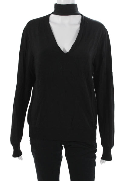 Bailey 44 Unisex Full Zip Pullover V-Neck Black Sweater Size M