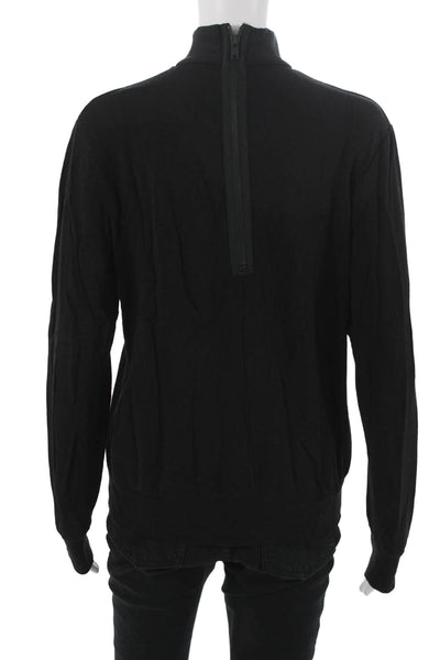 Bailey 44 Unisex Full Zip Pullover V-Neck Black Sweater Size M