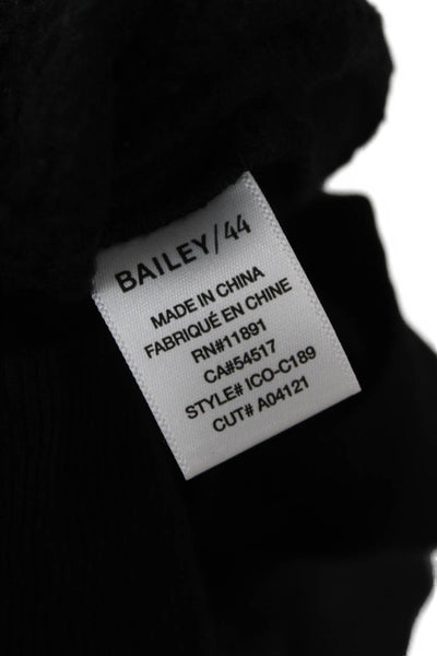 Bailey 44 Unisex Full Zip Pullover V-Neck Black Sweater Size M