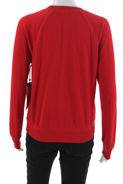 PJ Salvage Womens Long Sleeve Crew Neck Grateful Pajama Sweater Red Size XS