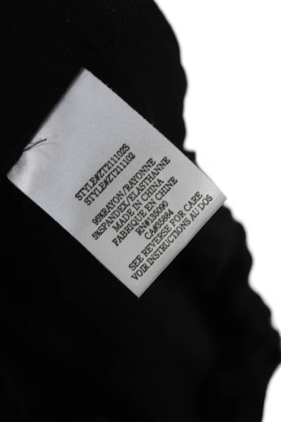 Z Supply Women Black V Neck Cropped Camisole Rayon Spandex Solid Size S