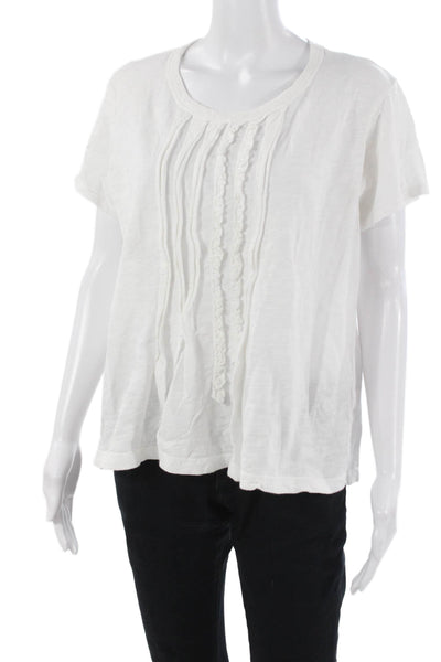 Wilt Womens Basic White Cotton Crew Neck Short Sleeve T-Shirt Size M