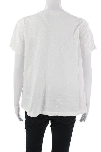 Wilt Womens Basic White Cotton Crew Neck Short Sleeve T-Shirt Size M