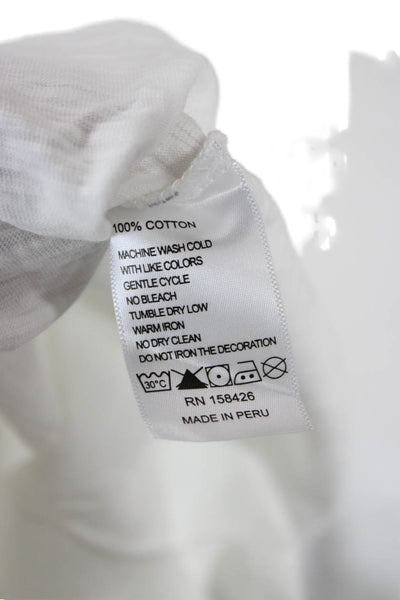 Leallo Women Basic Sleeveless V-Neck Cotton Tank White Size L