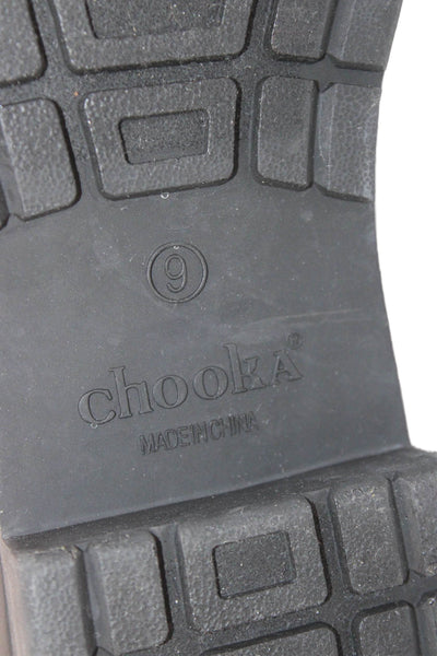 Chooka Womens Waterproof Delridge Chelsea Ankle Rain Boots Black Size 9