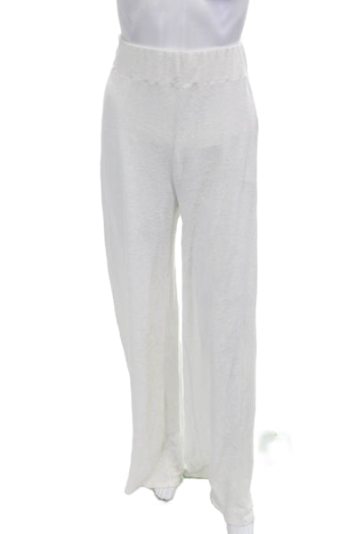 Vintage Souls Womens White Bohemian Sweatpants Cotton Modal Size S