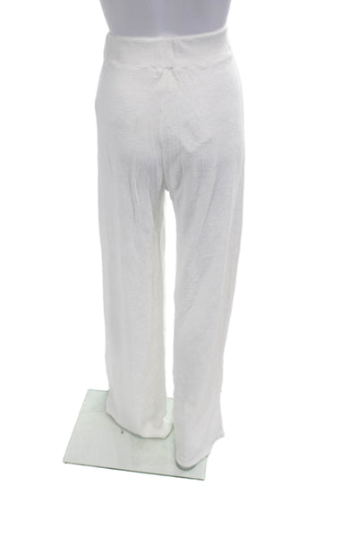 Vintage Souls Womens White Bohemian Sweatpants Cotton Modal Size S