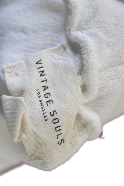 Vintage Souls Womens White Bohemian Sweatpants Cotton Modal Size S