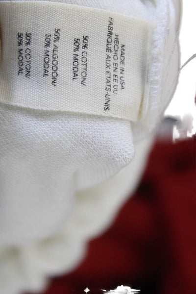 Vintage Souls Womens White Bohemian Sweatpants Cotton Modal Size S