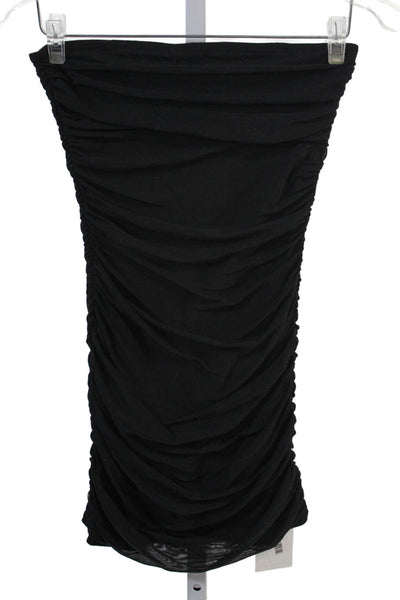 Katie J Childrens Girls Ruched Body Con Dress Black Size Extra Small