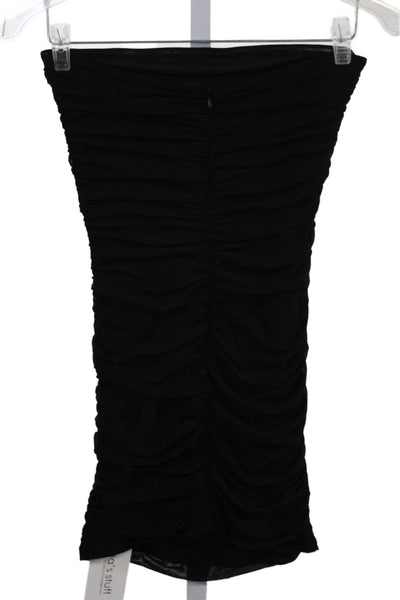 Katie J Childrens Girls Ruched Body Con Dress Black Size Extra Small
