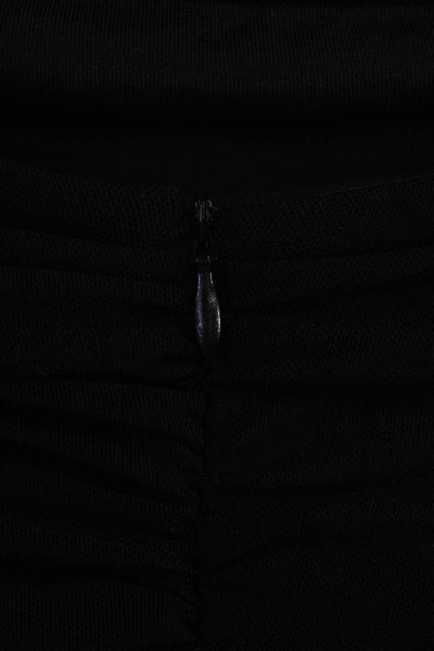 Katie J Childrens Girls Ruched Body Con Dress Black Size Extra Small