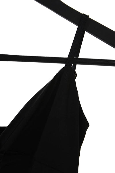 Katie J Childrens Girls Sleeveless Ruched Dress Black Size Medium