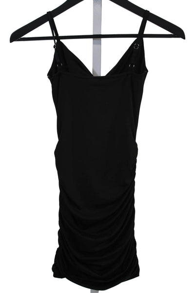 Katie J Childrens Girls Sleeveless Ruched Dress Black Size Medium