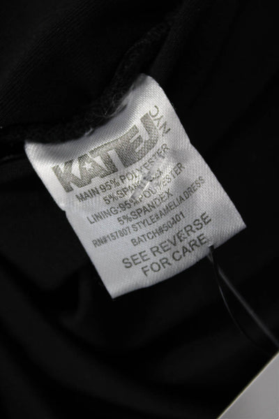 Katie J Childrens Girls Sleeveless Ruched Dress Black Size Medium