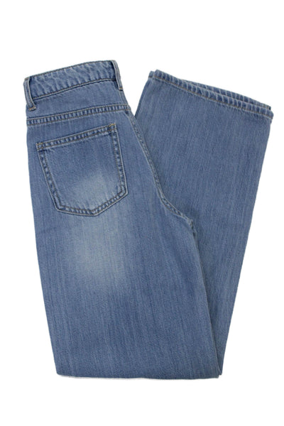 Katie J Childrens Girls Light Wash Straight Leg Jeans Blue Cotton Size 14