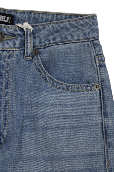 Katie J Childrens Girls Light Wash Straight Leg Jeans Blue Cotton Size 14
