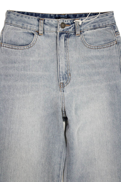 Katie J Childrens Girls Ripped Light Wash Jeans Blue Cotton Size 14