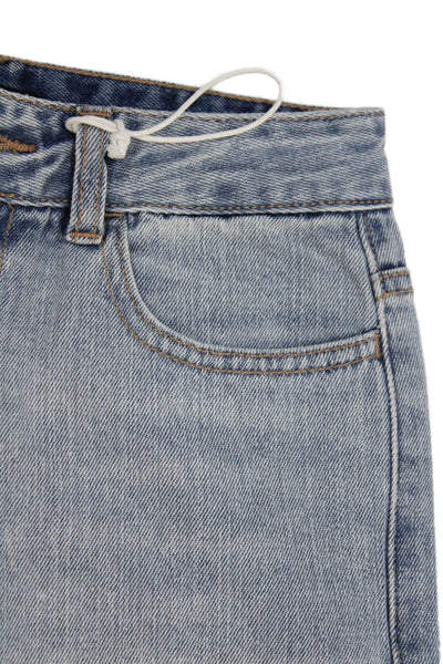 Katie J Childrens Girls Ripped Light Wash Jeans Blue Cotton Size 14