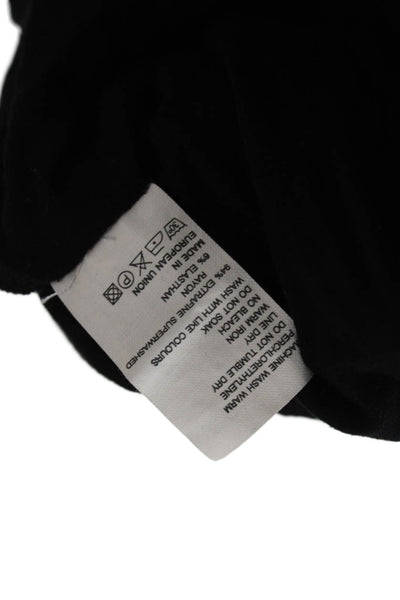 Majestic Paris Womens Basic Black 3/4 Sleeve T-Shirt Viscose Blend Size 1