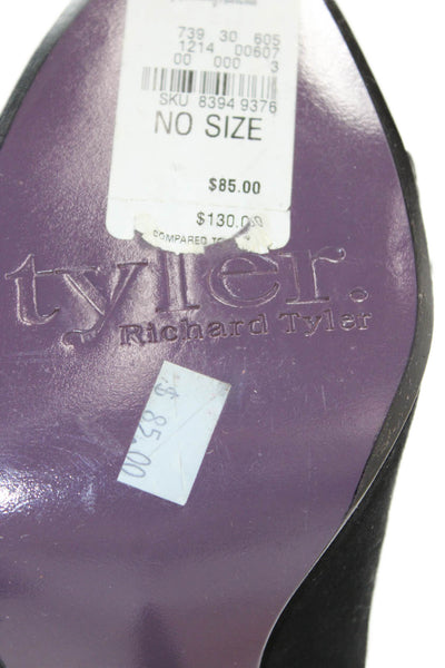 Richard Tyler Womens Suede Bow Slide On Classic Pumps Black Size 9