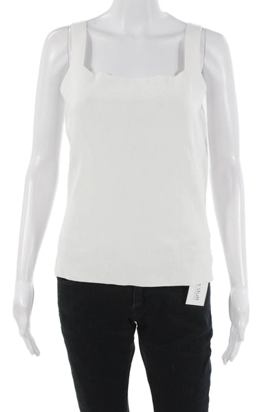 Cyrus Womens White Basic Camisole Square Neck Sleeveless Size XL