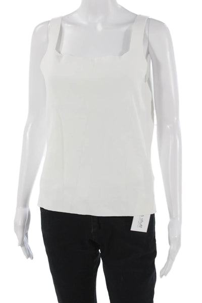 Cyrus Womens White Basic Camisole Square Neck Sleeveless Size XL