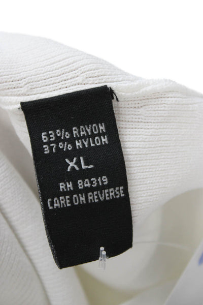 Cyrus Womens White Basic Camisole Square Neck Sleeveless Size XL