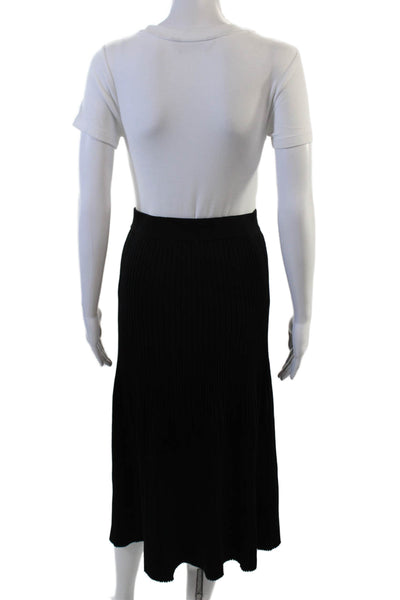 Altuzarra Women A-Line Pleated Black Midi Skirt Size S