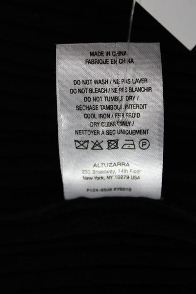 Altuzarra Women A-Line Pleated Black Midi Skirt Size S