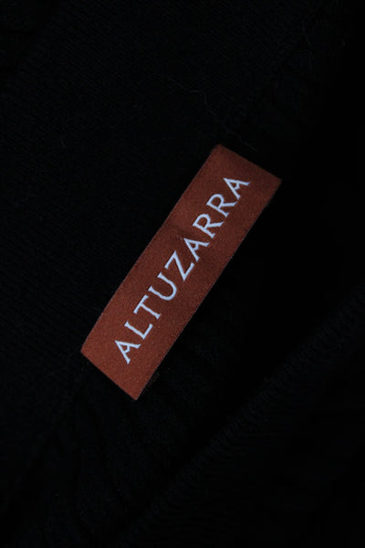 Altuzarra Women A-Line Pleated Black Midi Skirt Size S