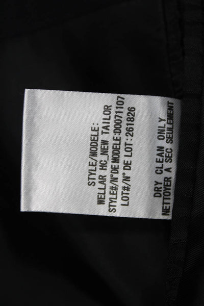 Theory Mens Black Virgin Wool Suit Jacket Button Long Sleeve Size 42