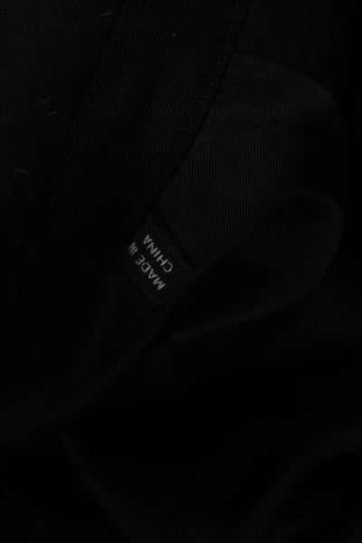 Theory Mens Black Virgin Wool Suit Jacket Button Long Sleeve Size 42