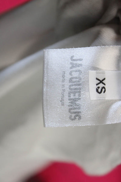 Jacquemus Women Basic White Lyocell Crew Neck Short Sleeve T-Shirt Size XS