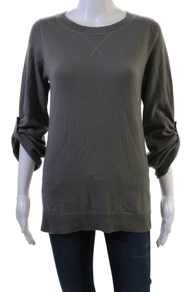 Autumn Cashmere Unisex Gray 100% Cashmere Pullover Sweater Size S