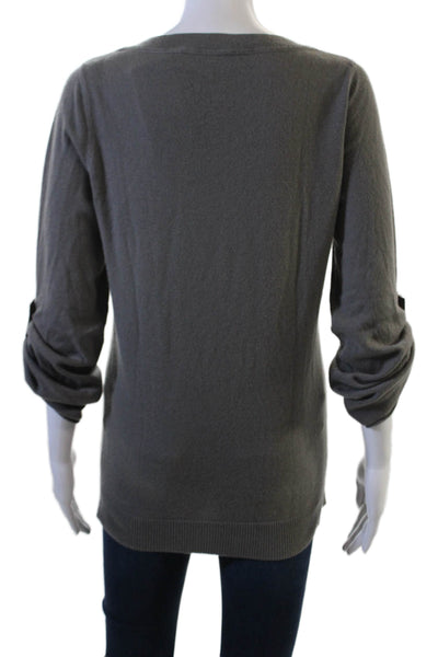 Autumn Cashmere Unisex Gray 100% Cashmere Pullover Sweater Size S