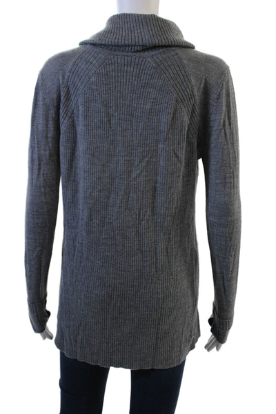 Lululemon Womens Pullover Turtleneck Cotton Sweater Gray Long Sleeve Size 8
