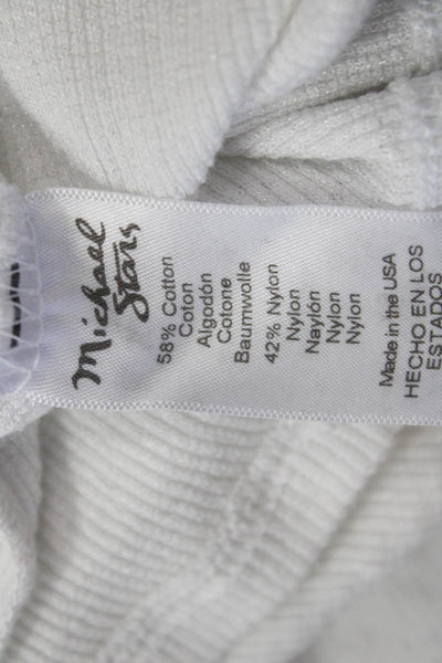 Michael Stars Women Basic Long Sleeve White T-Shirt Size XS
