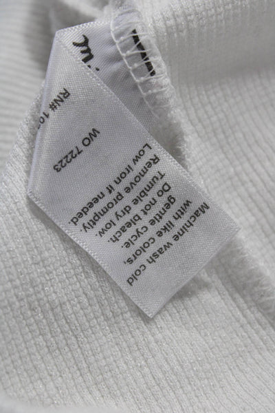 Michael Stars Women Basic Long Sleeve White T-Shirt Size XS