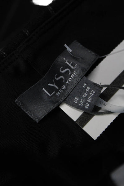Lysse Women Dress Pants Black Striped 33 Inseam Size M