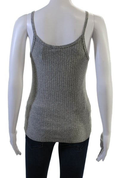 LNA Women V-Neck Sleeveless Camisole Gray Size M