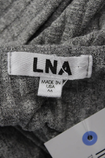 LNA Women V-Neck Sleeveless Camisole Gray Size M