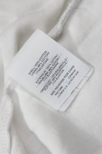 J Crew Women Basic Cotton Camisole White Sleeveless Round Neck Size M