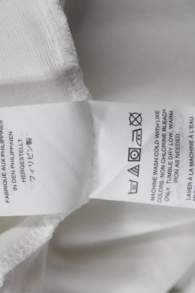 J Crew Women Basic Cotton Camisole White Sleeveless Round Neck Size M