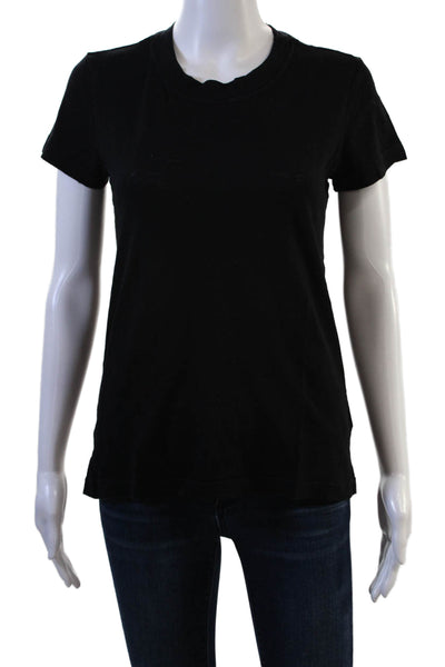 Stateside Womens Basic Black Cotton Crew Neck Short Sleeve T-Shirt Size M