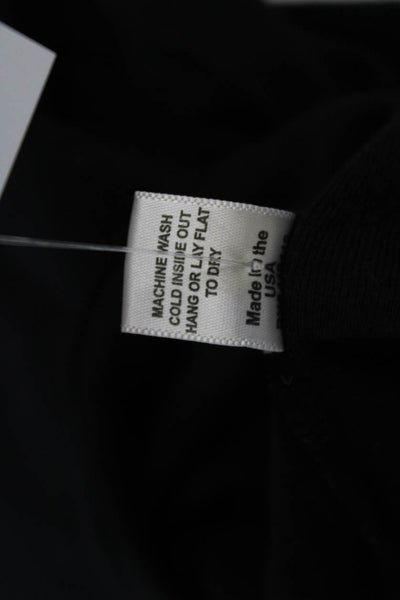 Monrow Womens Basic Black Short Sleeve T-Shirt Round Neck Size S